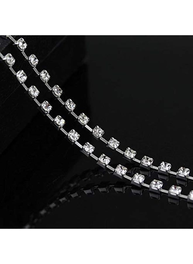 Zirconia Studded Pendant Necklace - Image 4