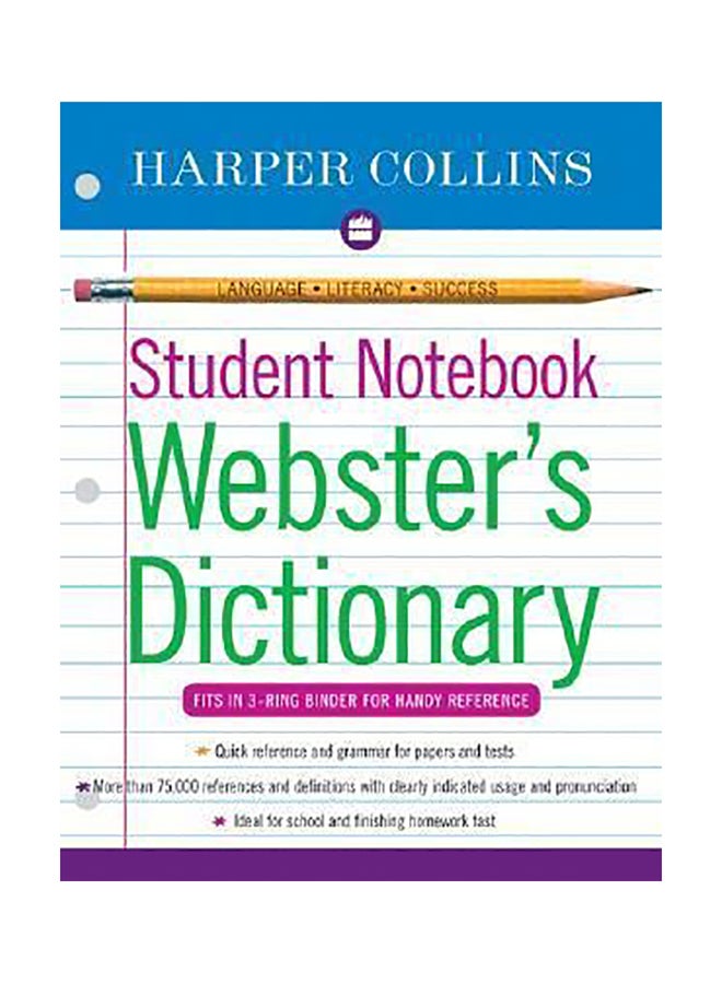 Harpercollins Student Notebook Webster's Dictionary Paperback English by HarperCollins UK 