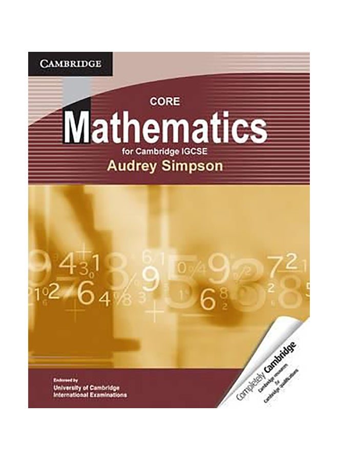 Core Mathematics For Cambridge Igcse Paperback English by Audrey Simpson 