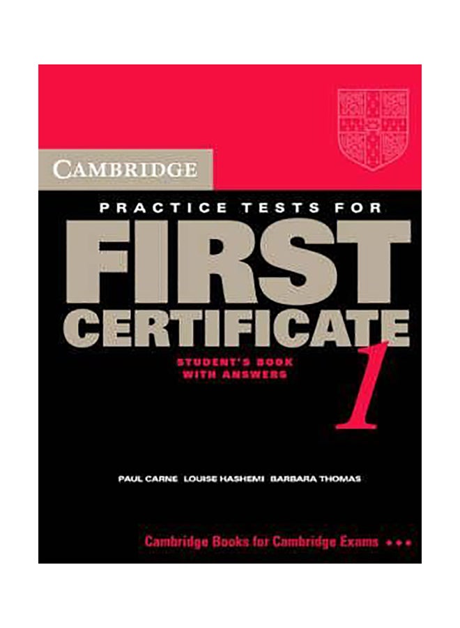 Cambridge Practice Tests For First Certificate 1 Self-Study Student's Book Paperback English by Paul Carne 