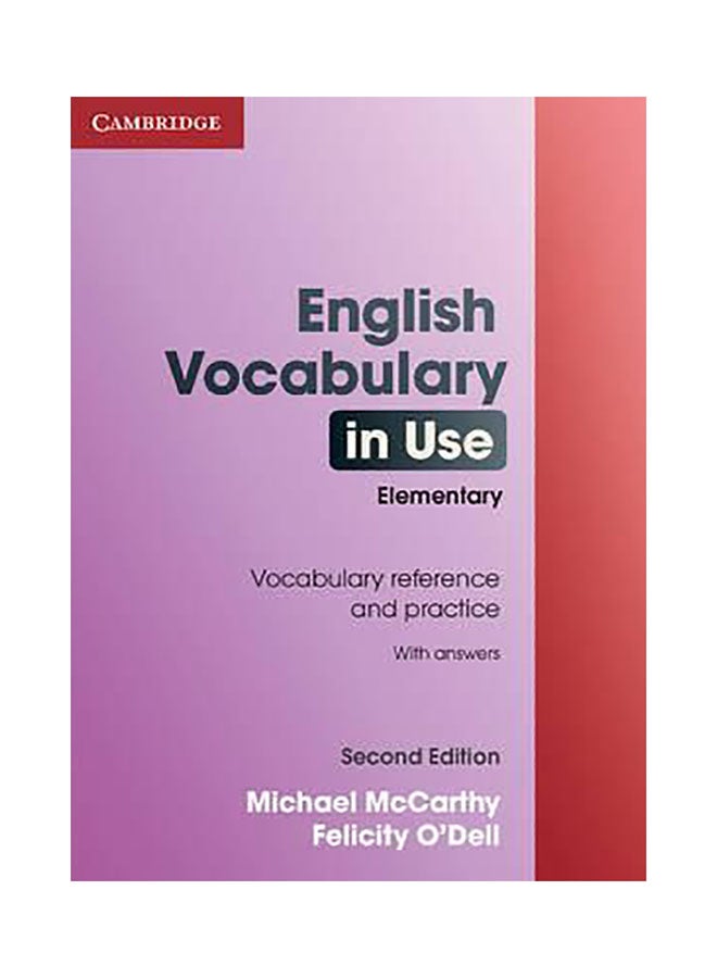 English Vocabulary In Use Elementary With Answers Paperback English by Michael McCarthy - 1032018