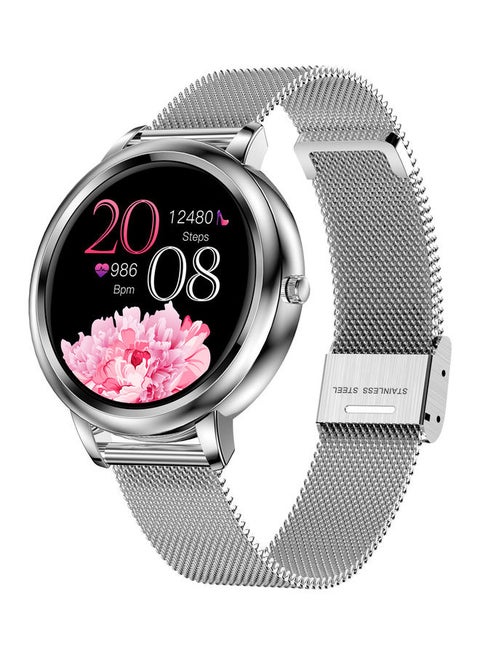 Women Smart Watch Fitness Tracker Bluetooth Bracelet Sports Band Silver