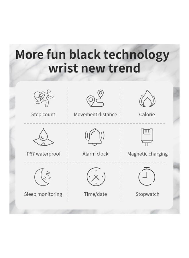Women Smart Watch Fitness Tracker Bluetooth Bracelet Sports Band Silver