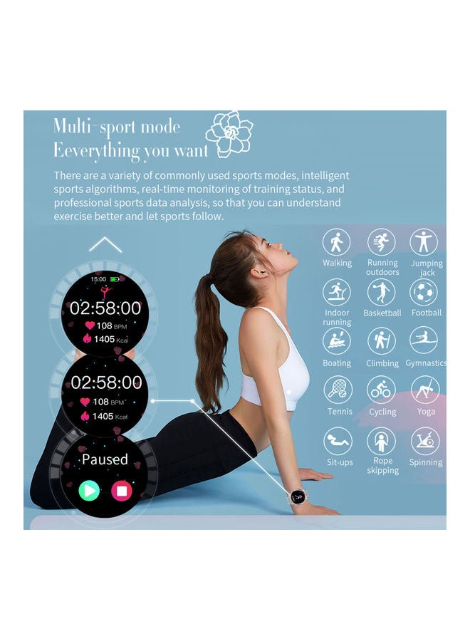 Women Smart Watch Fitness Tracker Bluetooth Bracelet Sports Band Silver