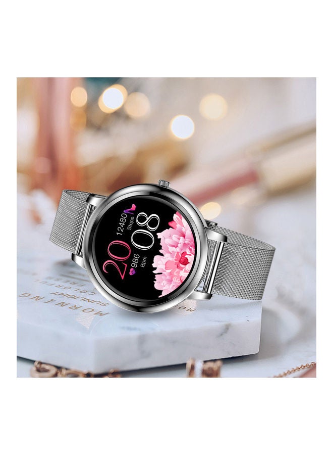 Women Smart Watch Fitness Tracker Bluetooth Bracelet Sports Band Silver