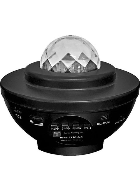 8W BT Connection Starry Star Projector LED Night Light Colorful Nebula Lamp Bedroom Bedside Decoration Black 17 x 14 x 17cm