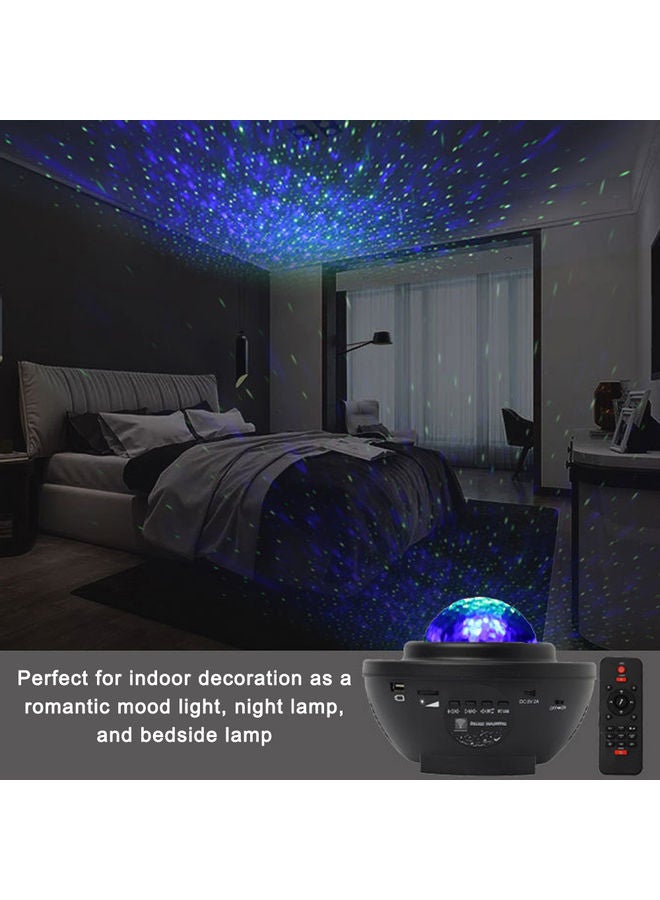 مصباح ليلي بإضاءة LED ملونة على شكل نجمة مشعة, بقدرة 8 وات, مزود بخاصية بلوتوث, مناسب لتزيين غرفة النوم, يمكن وضعه بجانب السرير من Nebula أسود 17 x 14 x 17سم  - Image 4