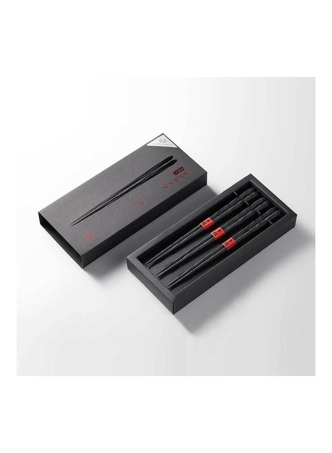 Generic - 12-Pairs Reusable Chinese Chopstick Set Black 25 x 7 x 12cm - Image 1