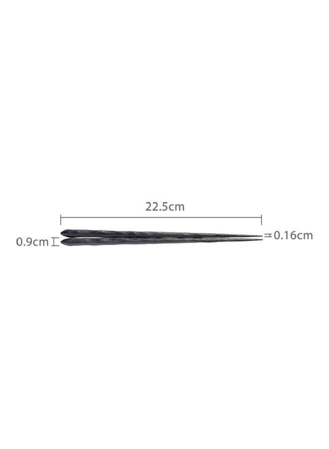 Generic - 12-Pairs Reusable Chinese Chopstick Set Black 25 x 7 x 12cm - Image 1