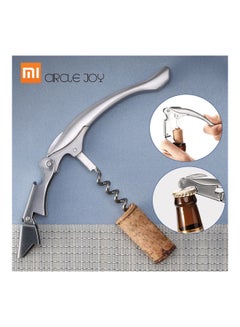 Circle Joy Stainless Steel Wine Opener Multifunctional Bottle Opener Professional Portable Screw Bottle Beer Openers Accessories Tool Sommelier Corkscrew Silver 15.5 x 2 x 5.3cm - v1605715481/N42458864A_1