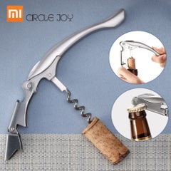 Circle Joy Stainless Steel Wine Opener Multifunctional Bottle Opener Professional Portable Screw Bottle Beer Openers Accessories Tool Sommelier Corkscrew Silver 15.5 x 2 x 5.3cm - v1605715481/N42458864A_4