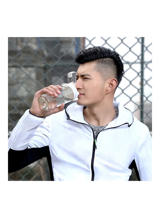 Portable Safety Lock Non Toxic Leakproof Water Bottle White 25 x 8.5 x 8.5cm - Image 5