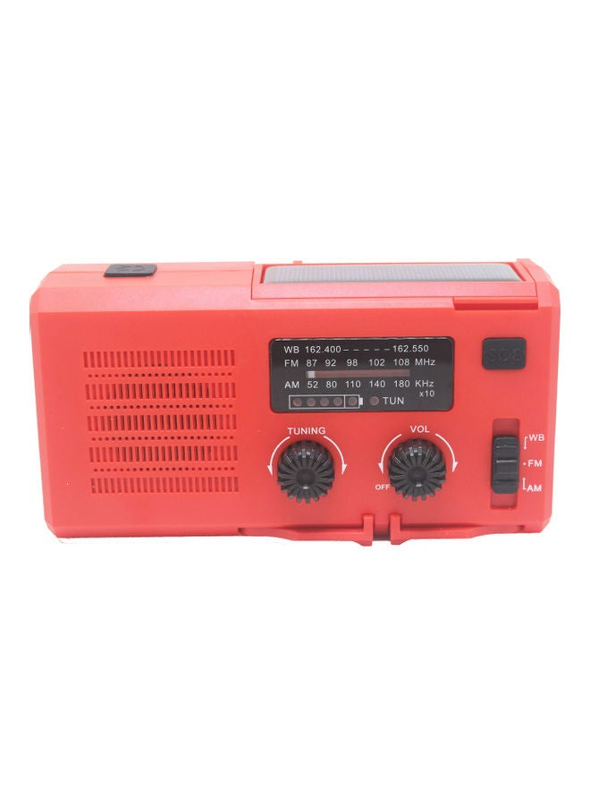 Portable Hand Crank Radio V8164R-V Red  - Image 1