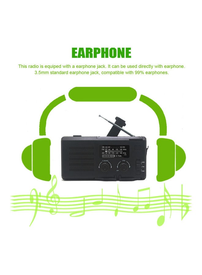 Portable Hand Crank Radio V8164R-V Red  - Image 5