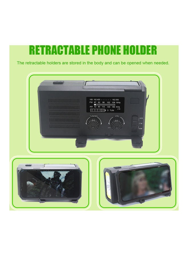 Portable Hand Crank Radio V8163BUR-V Burgundy  - Image 5