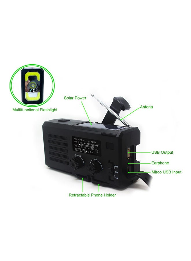 Portable Hand Crank Radio V8163BL-V Blue  - Image 3