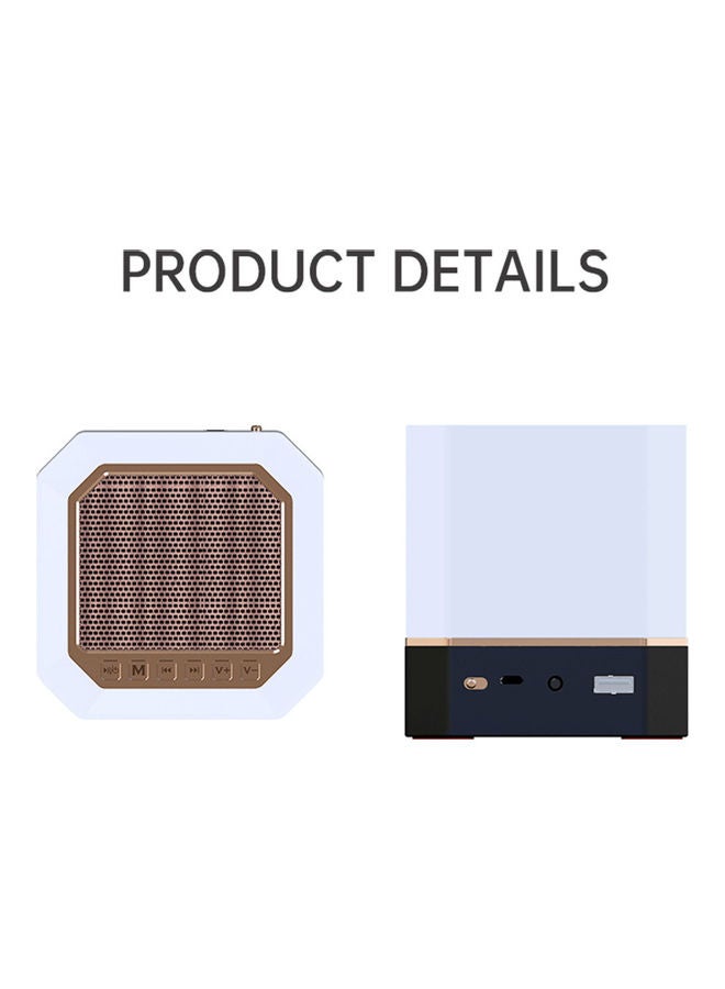 Intelligent BT Small Speaker 3D Arounded Portable Mini Qur'An Speaker QB303 White  - Image 2