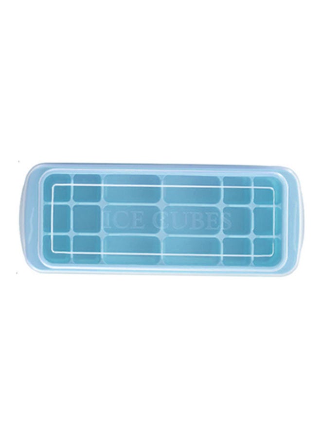 Silicone Ice Cube Tray With Lid Light blue 27 x 3 x 10.5cm - Image 1