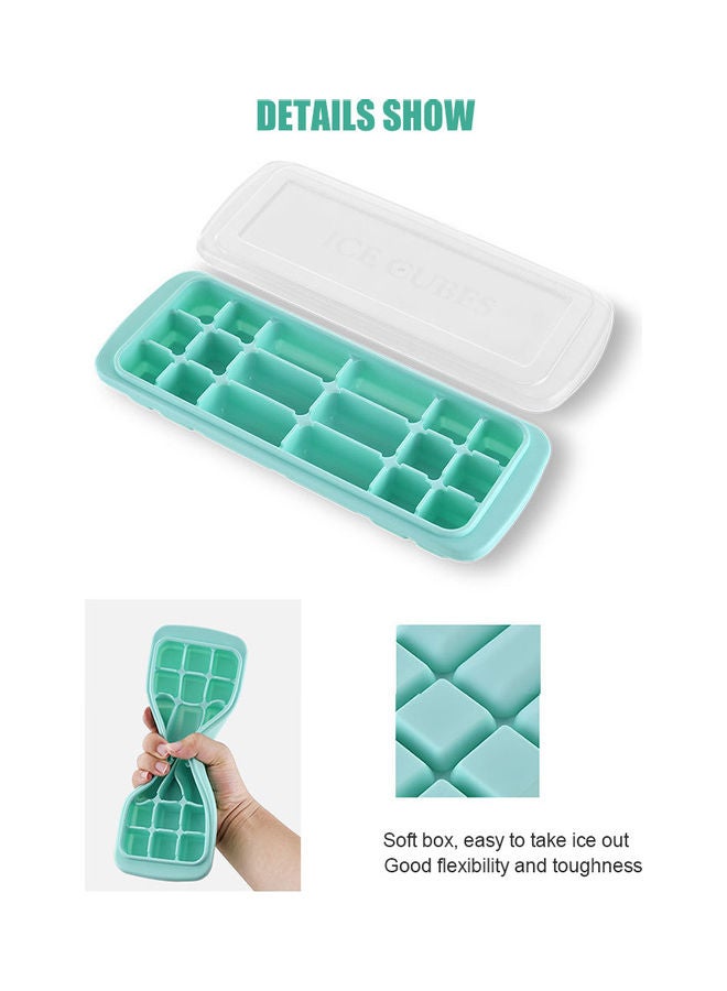 Silicone Ice Cube Tray With Lid Pink 27 x 3 x 10.5cm - Image 4
