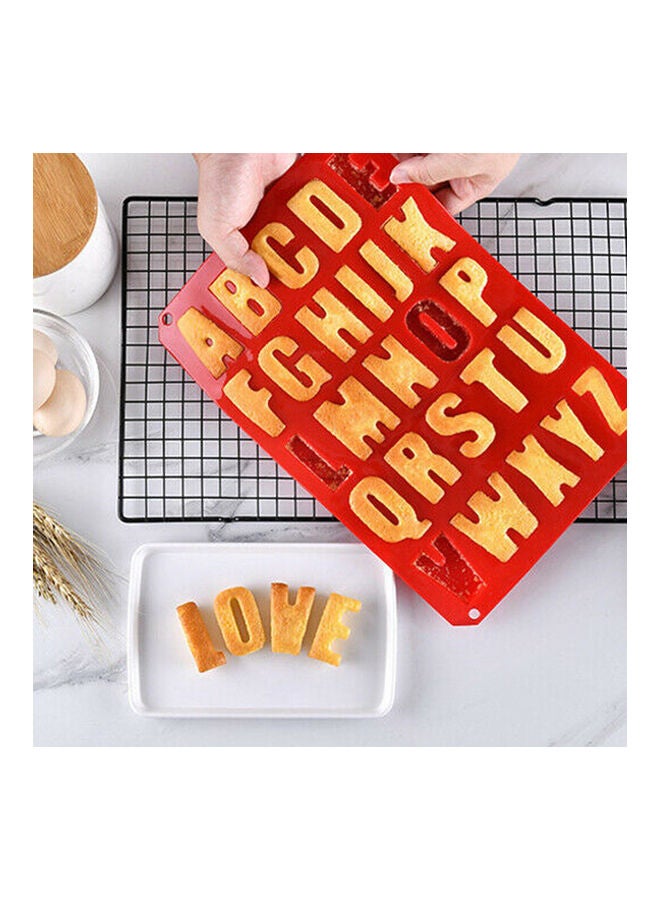 Silicone Letter Alphabet Pudding Bakeware Red 33 x 3 x 22.5cm - Image 5