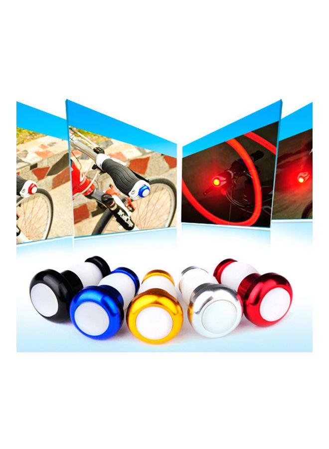 Generic 2-Piece Cycling Handle Bar End Plug Cap LED Light Lamp Set 20*10*20cm - Image 2