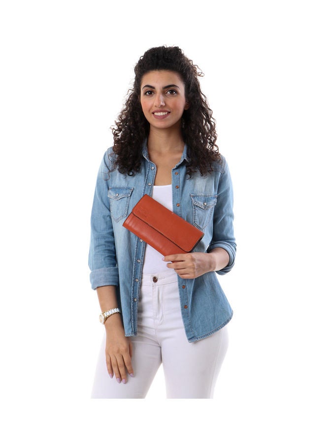 Crossland Luxurious Leather Flap Over Purse Red - Image 1