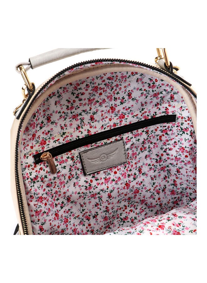 Crossland Light Grey Leather Backpack For Women Light Grey / Beige - Image 4