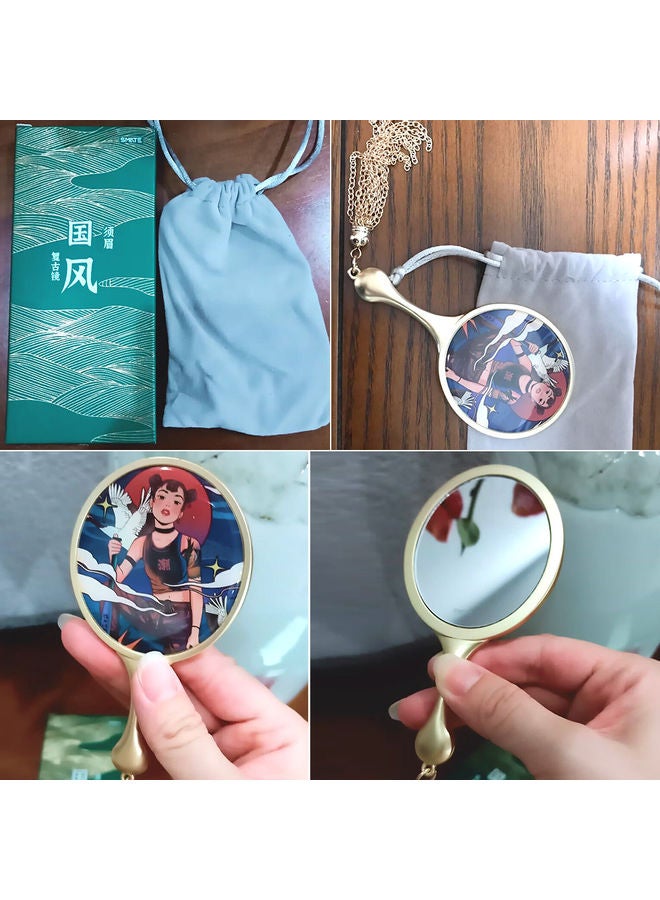 Generic Retro Style Makeup Mirror Frame White 13.00X2.00X8.00cm  - Image 5