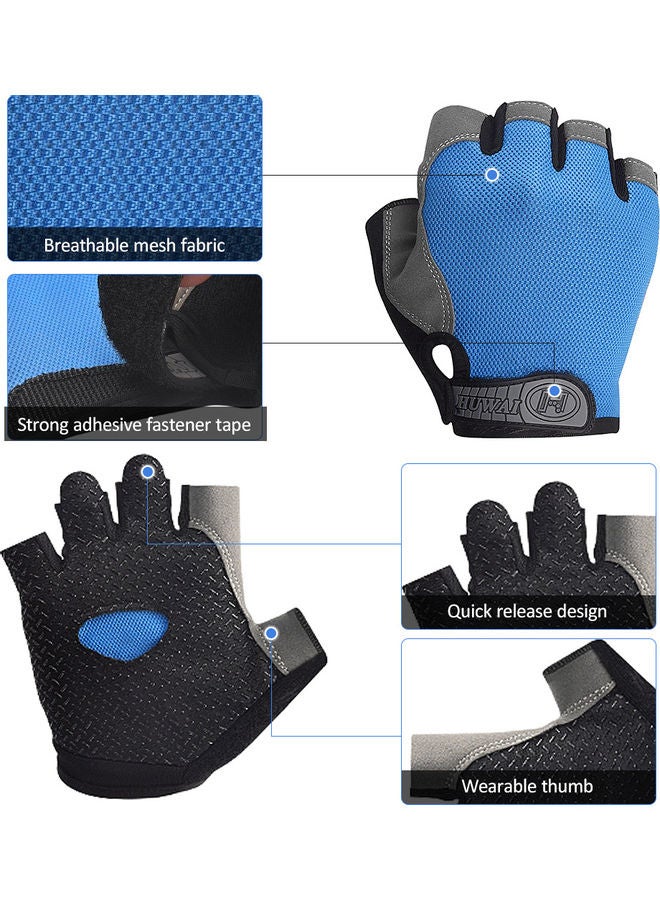 Generic MTB Sport Bike Half Finger Cycling Gloves  L 15 x 2 x 15cm  - Image 4