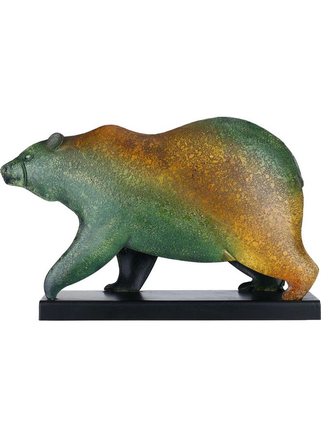 Tooarts African Animal Sculpture Iron Bear Sculpture Art Dark green 27*8*18cm - v1605718176/N42456592A_2