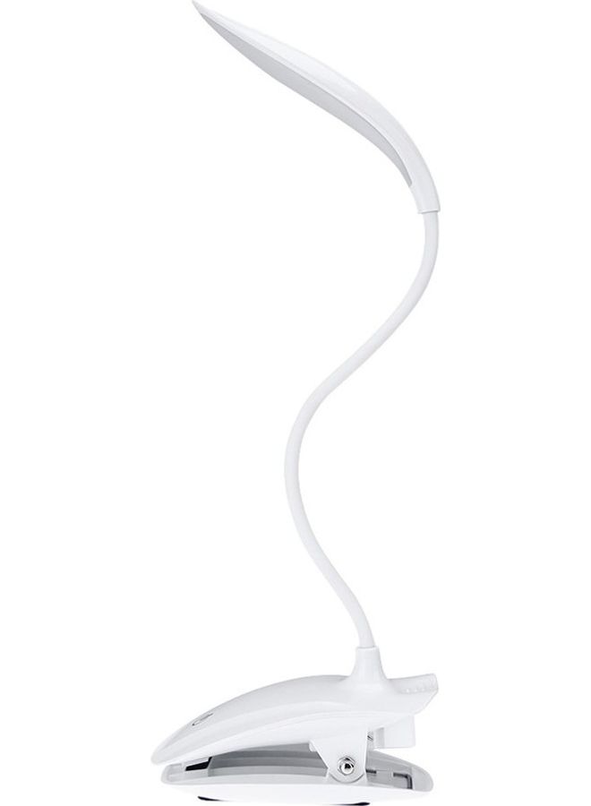 مصباح طاولة بإضاءة LED ليلية على شكل كتاب مزود بمنفذ USB أبيض 15x10x7.5سم - Image 2