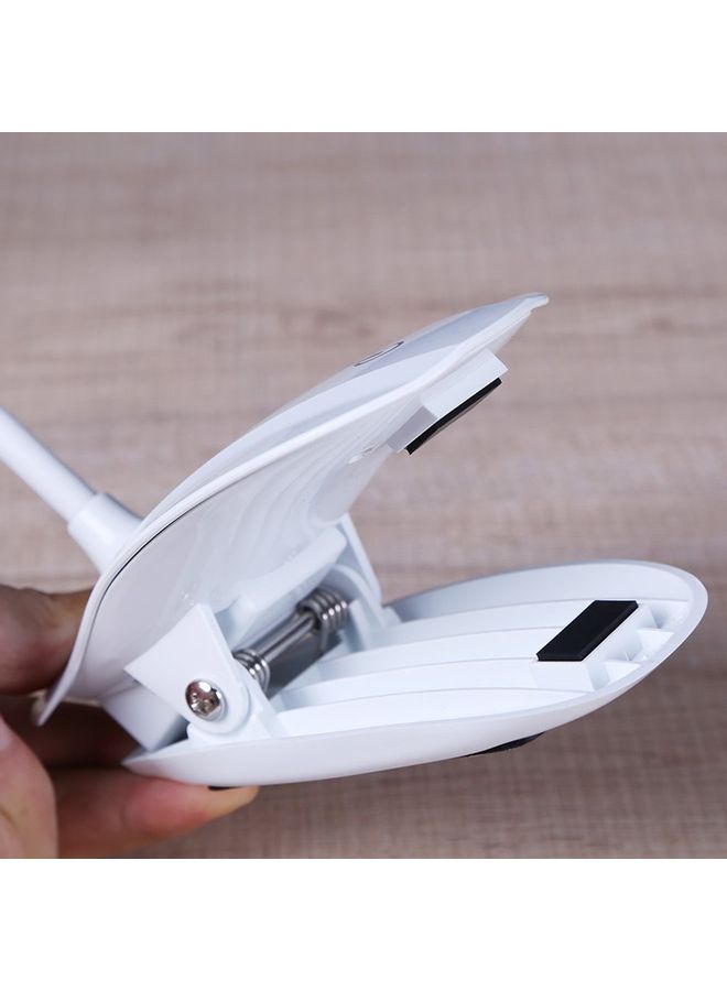 مصباح طاولة بإضاءة LED ليلية على شكل كتاب مزود بمنفذ USB أبيض 15x10x7.5سم - Image 3