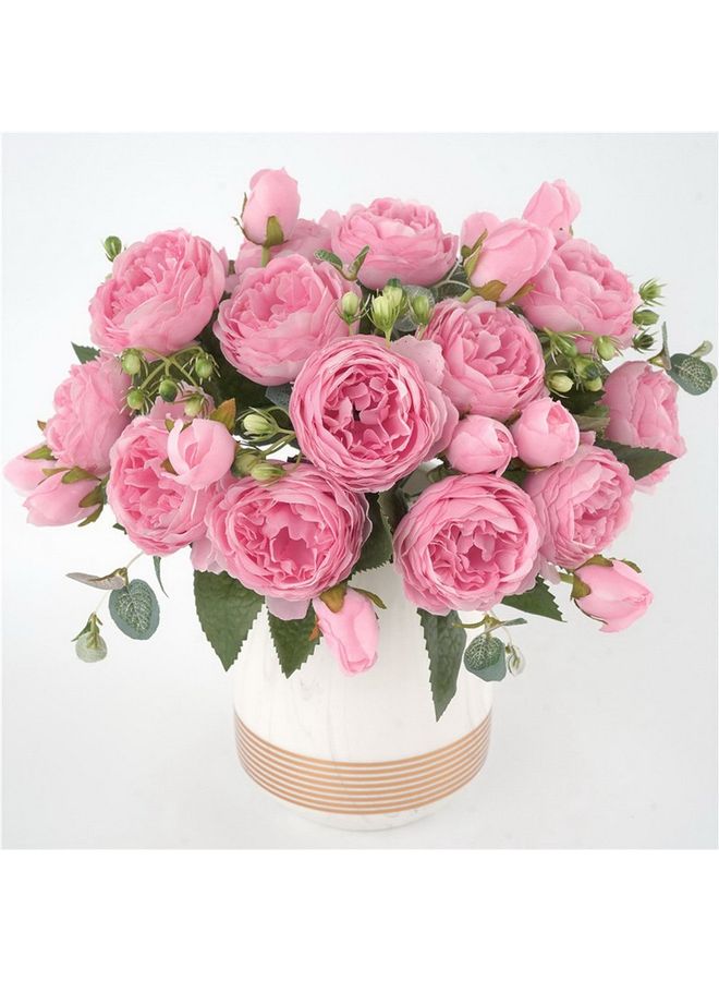 Peony Bundle Artificial Flower Pink 29x15x10cm - Image 1