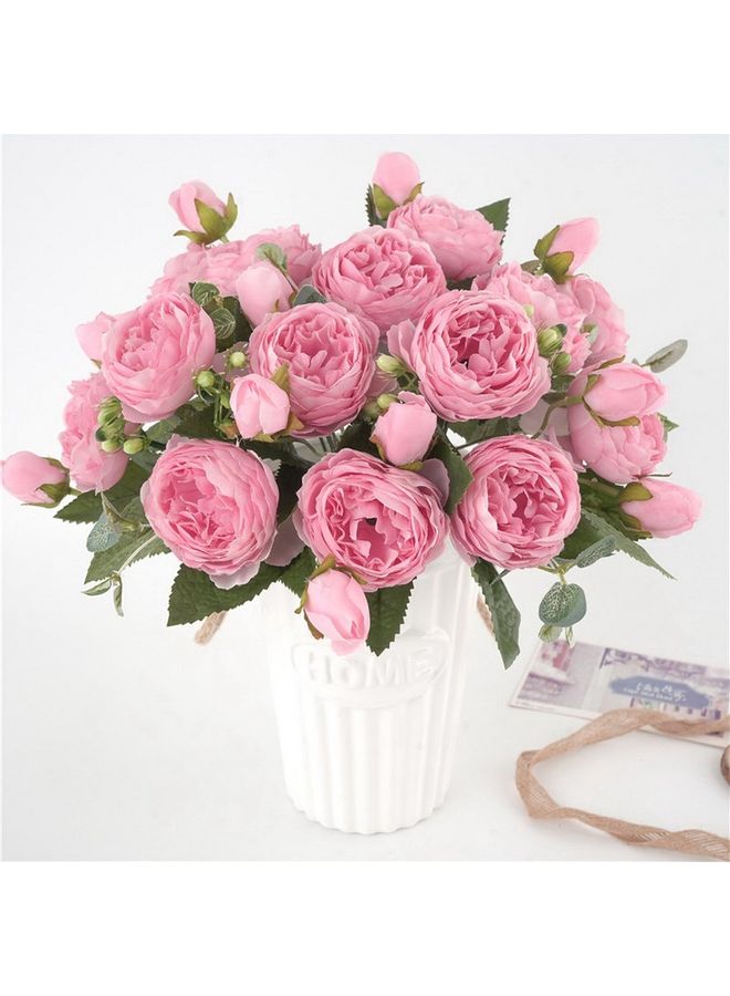 Peony Bundle Artificial Flower Pink 29x15x10cm - Image 3