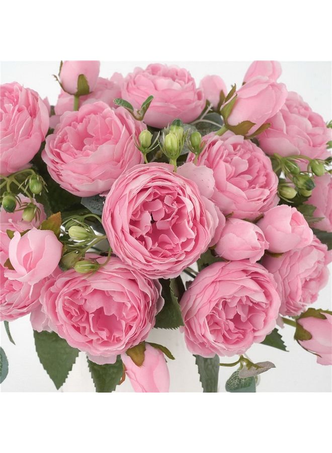 Peony Bundle Artificial Flower Pink 29x15x10cm - Image 4