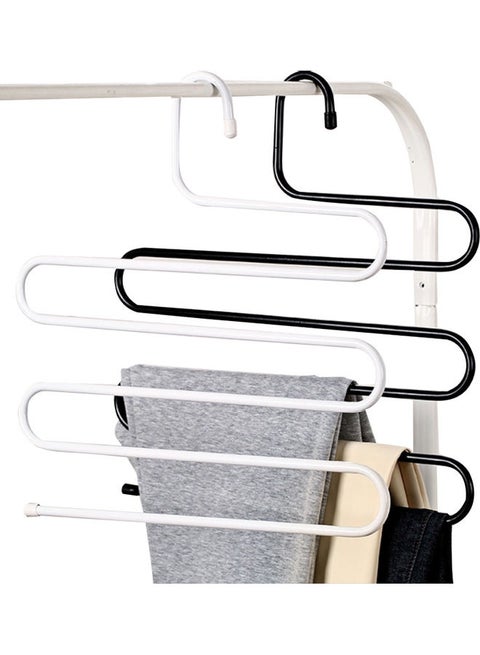 2-Piece Cloth Hanger Set Black/White 40cm