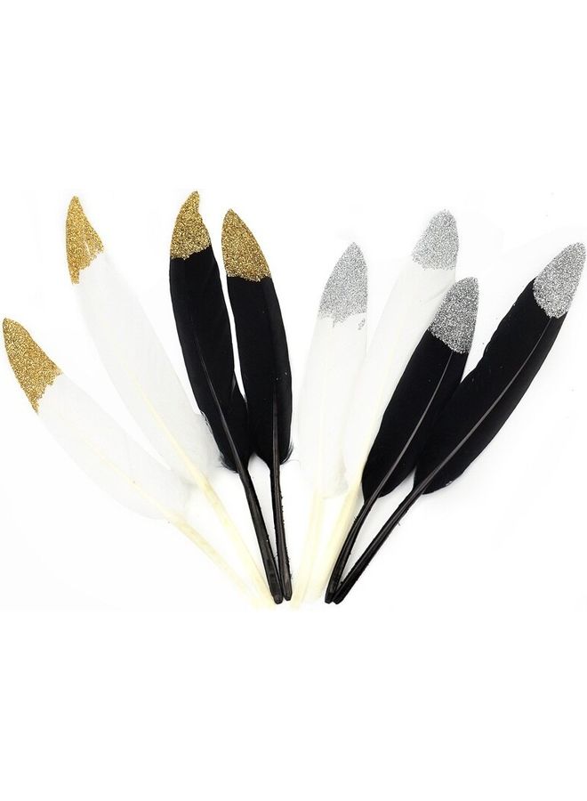 Decorative Goose Feather Black/Gold 18*23cm - Image 2