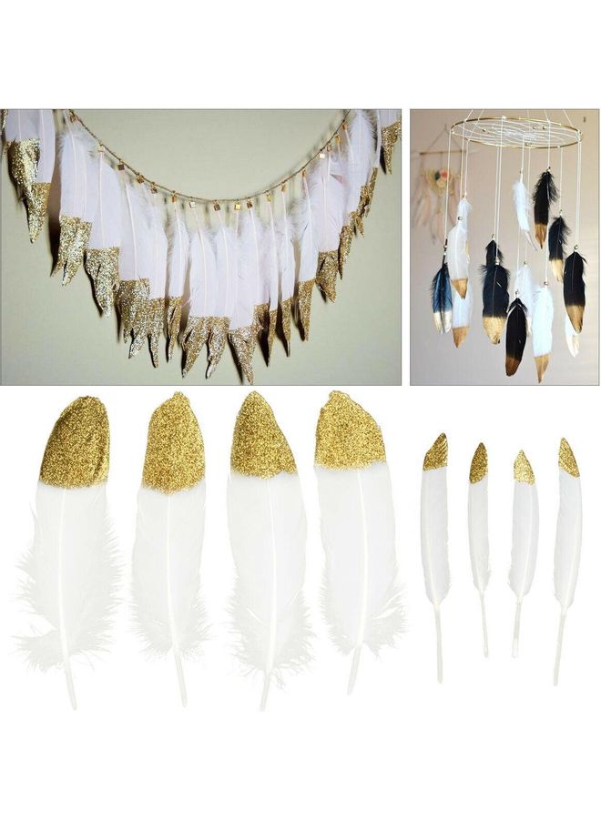 Decorative Goose Feather Black/Gold 18*23cm - Image 3