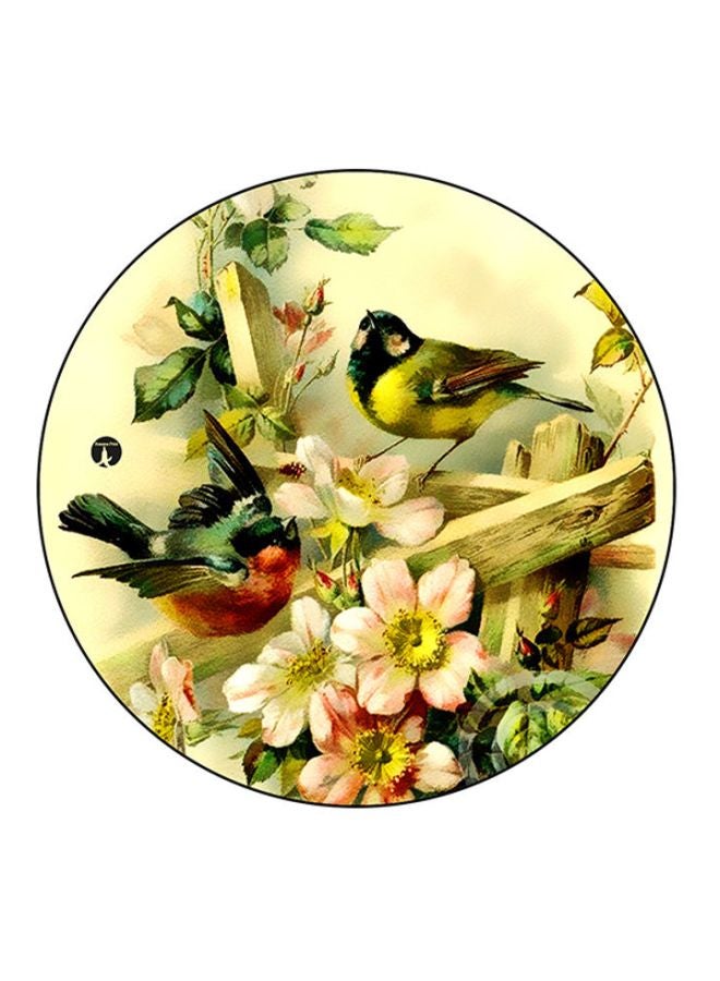 BP Bird Printed Round Mousepad Multicolour