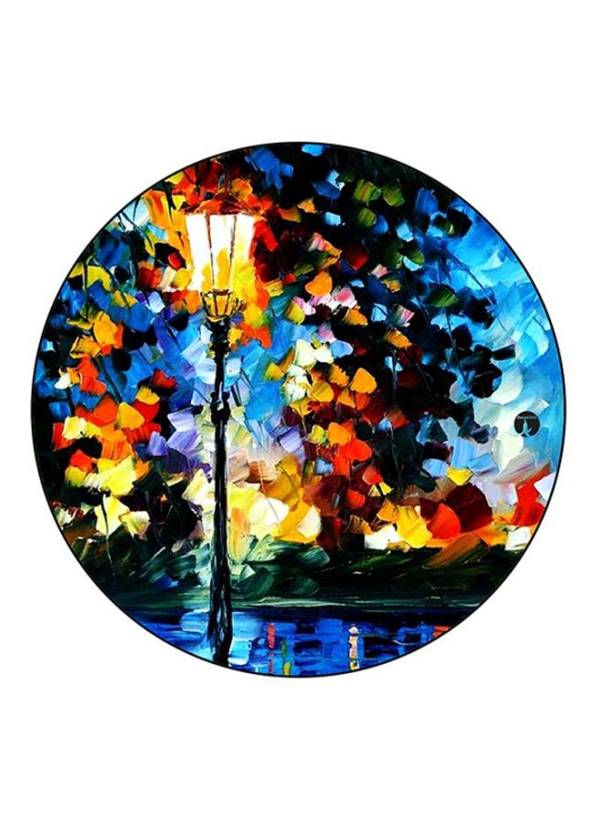 BP Painting Printed Round Mousepad Blue/Black/Red