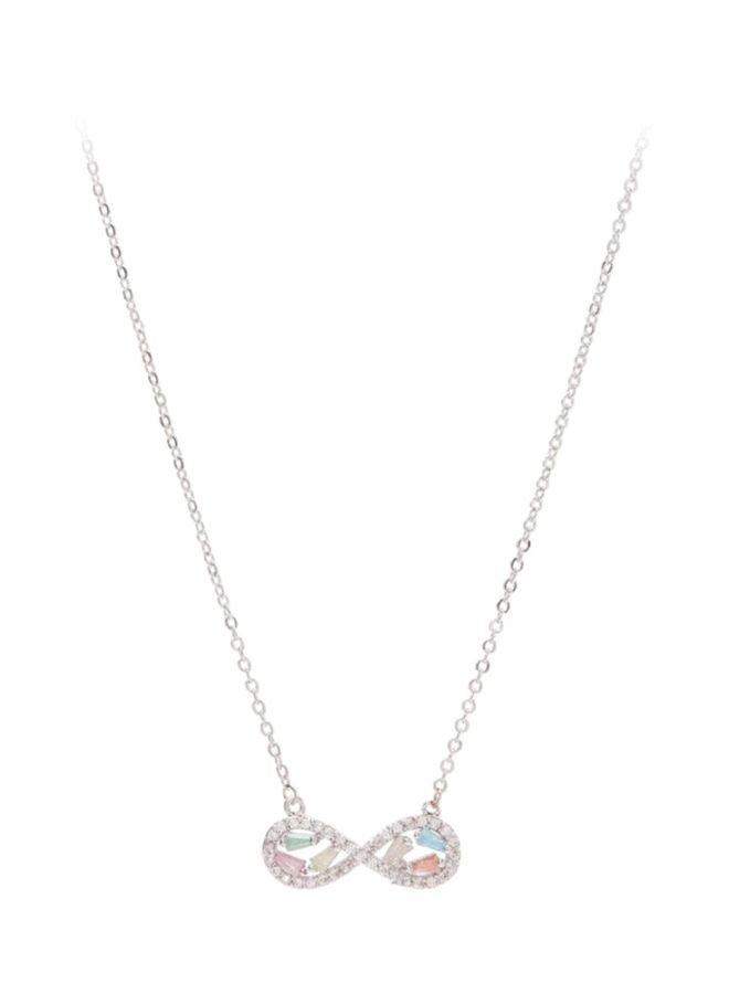 Shining Jewel Silver Plated Pendant Necklace  - Image 1