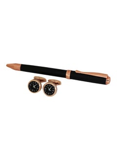 3-Piece Cufflinks With Pen