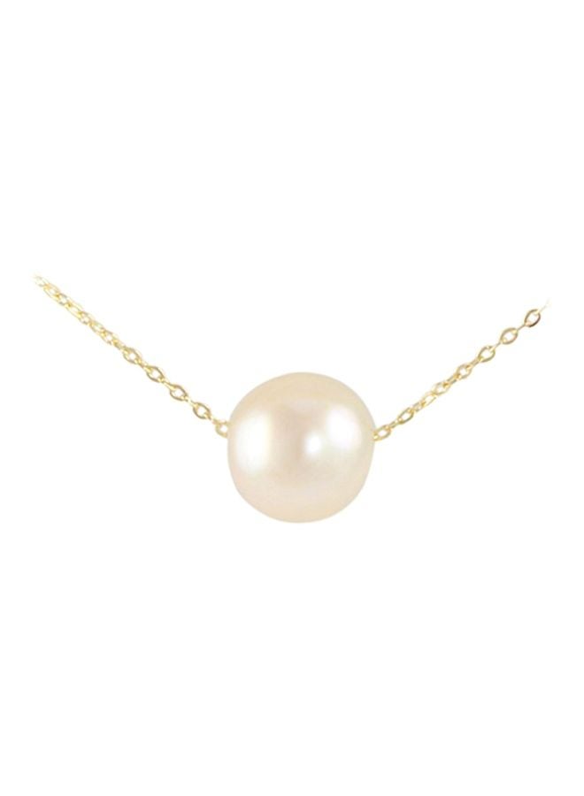 Vera Perla 18 Karat Gold Pearl Pendant Necklace  - Image 1