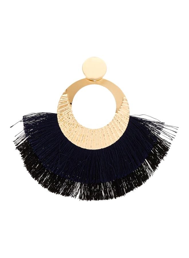 YUEJIN Gold Plated Two Tone Tassel Earrings  - Image 2