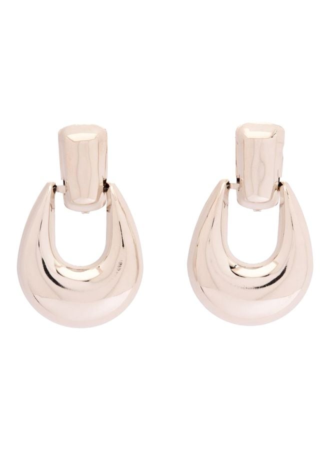 YUEJIN - Glossy Tear Drop Design Dangle Earrings - Image 1