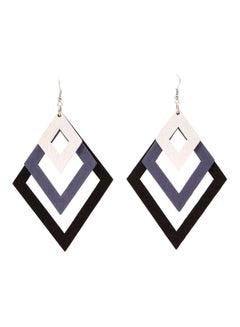YUEJIN Layered Diamond Shaped Dangle Earrings  - Image 1