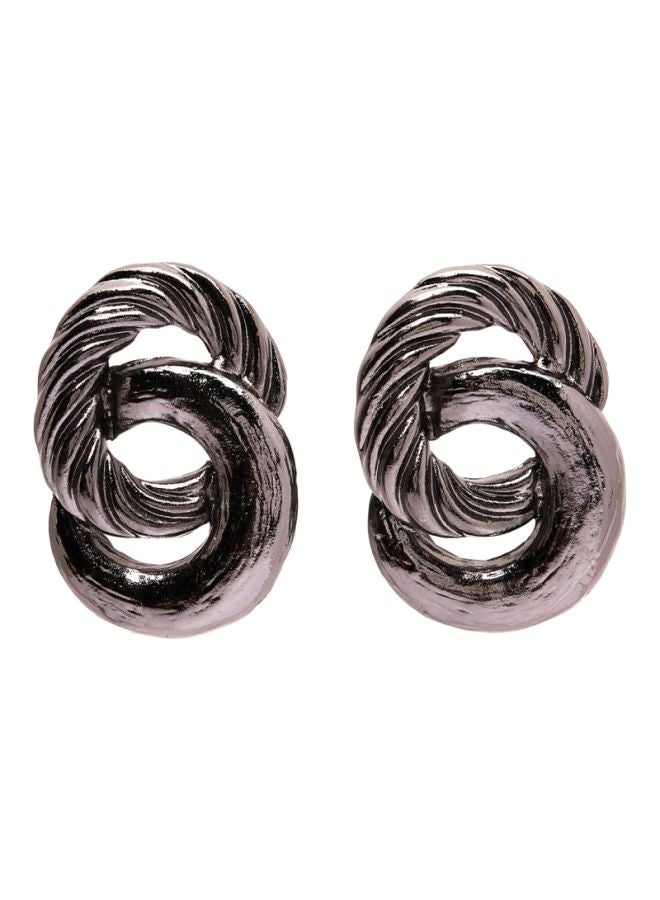 يويجين أقراط متدلية بتصميم حلقات متشابكة - Image 1