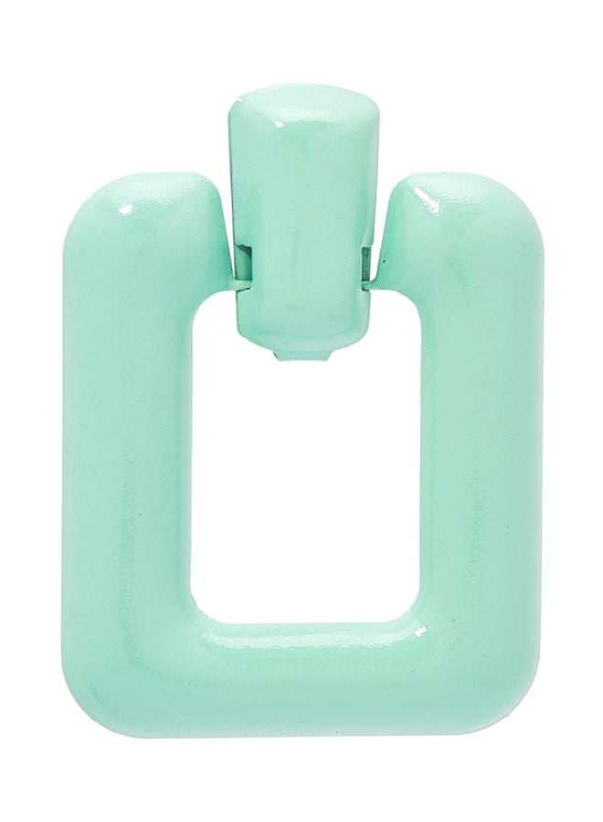 YUEJIN - Glossy Square Dangle Earrings - Image 1