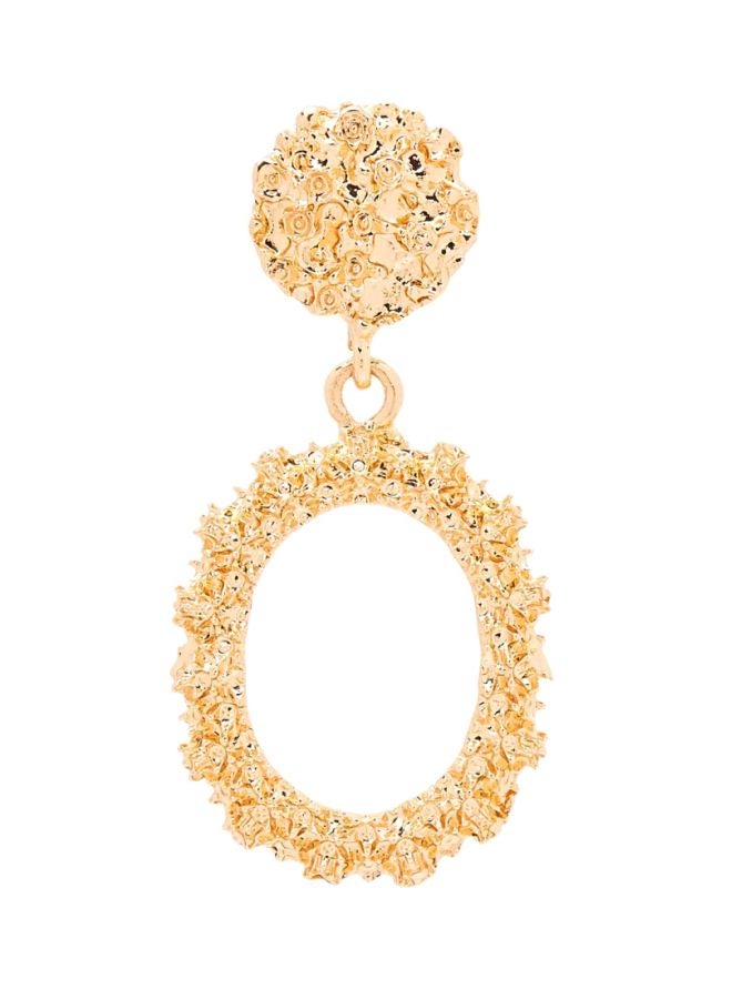 YUEJIN Rough Textured Round Dangle Earrings - Image 2