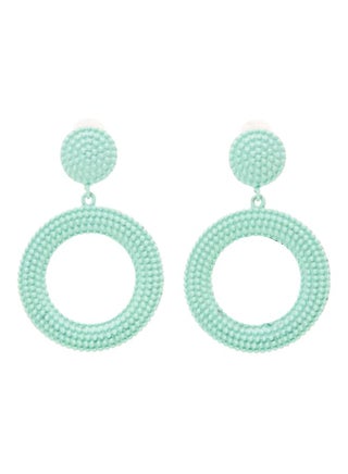 Textured Round Dangle Earrings